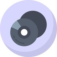 Compact Disk Flat Bubble Icon vector