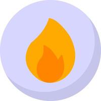 Burn Flat Bubble Icon vector