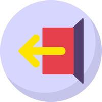 Logout Flat Bubble Icon vector