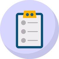 To Do List Flat Bubble Icon vector