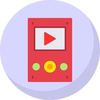 Music Player Flat Bubble Icon vector
