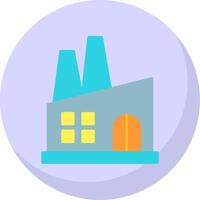 Factory Flat Bubble Icon vector