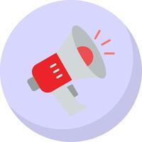 Loudspeaker Flat Bubble Icon vector