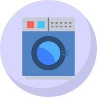 Washing Machine Flat Bubble Icon vector