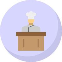 Cooking Show Flat Bubble Icon vector