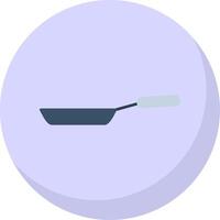 Frying Pan Flat Bubble Icon vector