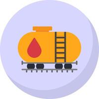 Oil Tank Flat Bubble Icon vector