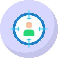 Target Flat Bubble Icon vector