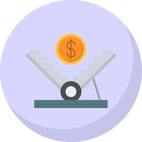 Trap Flat Bubble Icon vector