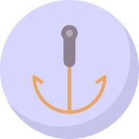 Grappling Hook Flat Bubble Icon vector