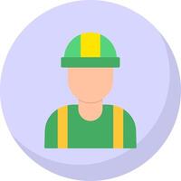 Engineer Flat Bubble Icon vector