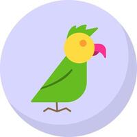 Parrot Flat Bubble Icon vector