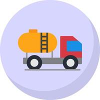 Tanker Flat Bubble Icon vector