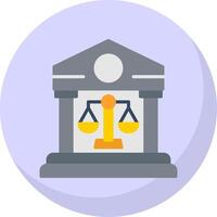 Court Flat Bubble Icon vector