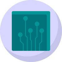 Circuit Flat Bubble Icon vector