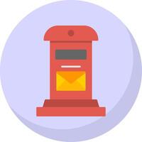 Letter Box Flat Bubble Icon vector