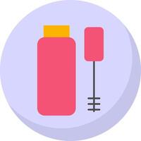 Mascara Flat Bubble Icon vector