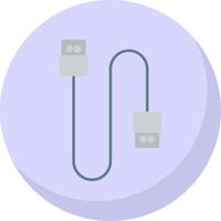 Cable Flat Bubble Icon vector