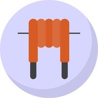 inductor plano burbuja icono vector