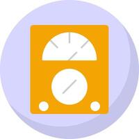Voltmeter Flat Bubble Icon vector