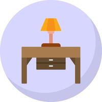 Console Table Flat Bubble Icon vector