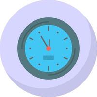 Wall Clock Flat Bubble Icon vector