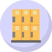 Locker Flat Bubble Icon vector