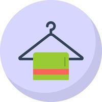 Towel Hanger Flat Bubble Icon vector