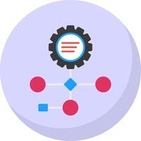 Workflow Flat Bubble Icon vector