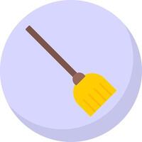 Broom Flat Bubble Icon vector