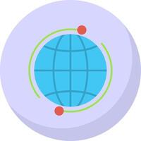 Global Flat Bubble Icon vector