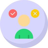 Decision Making Flat Bubble Icon vector