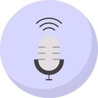 Voice Assistant Flat Bubble Icon vector