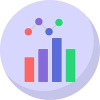 Data Analysis Flat Bubble Icon vector