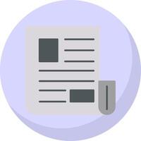 Article Flat Bubble Icon vector