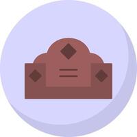 Couch Flat Bubble Icon vector