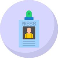 Press Pass Flat Bubble Icon vector