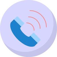 Phone Flat Bubble Icon vector