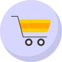 Trolley Flat Bubble Icon vector