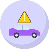 Traffic Jam Flat Bubble Icon vector