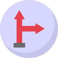Go Right Flat Bubble Icon vector