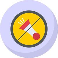 No Horn Flat Bubble Icon vector