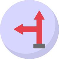 Go Left Flat Bubble Icon vector