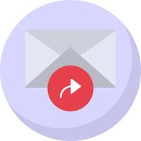 Forward Flat Bubble Icon vector