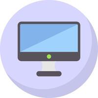 Monitor Flat Bubble Icon vector