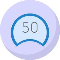 Speed Limit Flat Bubble Icon vector