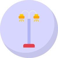 Street Lamp Flat Bubble Icon vector