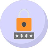 Security Pin Flat Bubble Icon vector