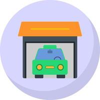 Garage Flat Bubble Icon vector