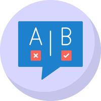 Ab Testing Flat Bubble Icon vector